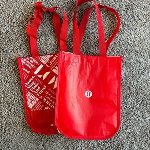 2 Red lululemon Shopping Bags